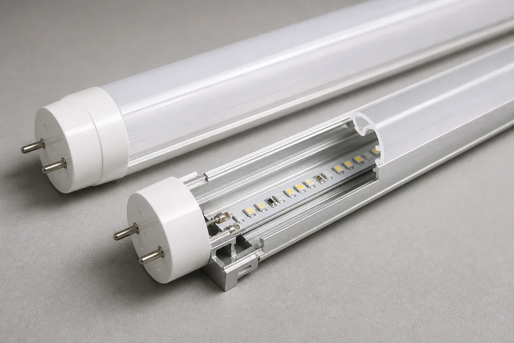 2026 LED T8 PC ທໍ່ນອກແລະເຮືອນອາລູມິນຽມພາຍໃນສໍາລັບ OEM ແລະ Private-Label Tube-Light Assembly