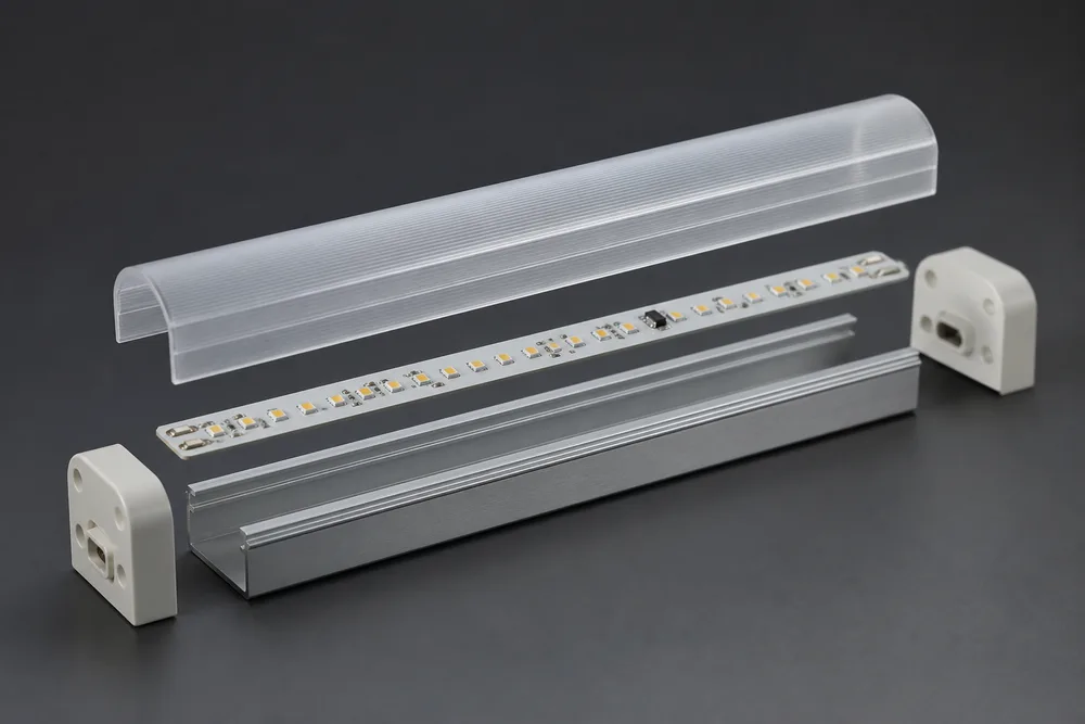 LED T10 Tube Housing with PC Cover and 6063 Aluminum Base for OEM Lighting Assembly ໃນປີ 2026